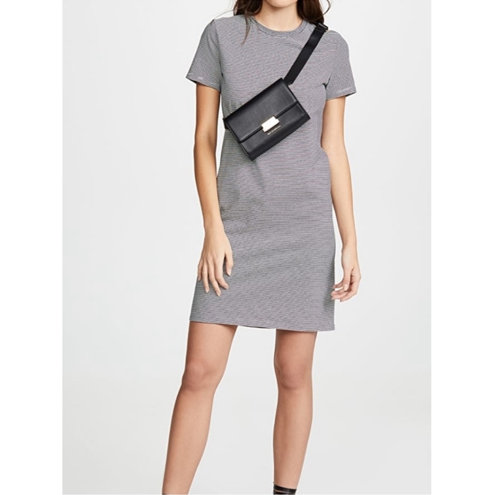 Woman’s mini stripped short sleeve dress/shirt. Size small